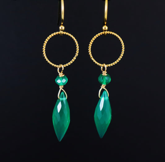 Green Onyx Earrings