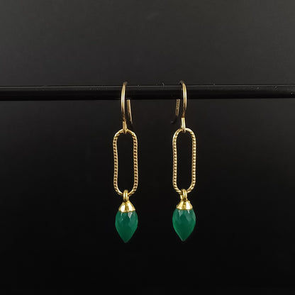 Green Onyx Earrings