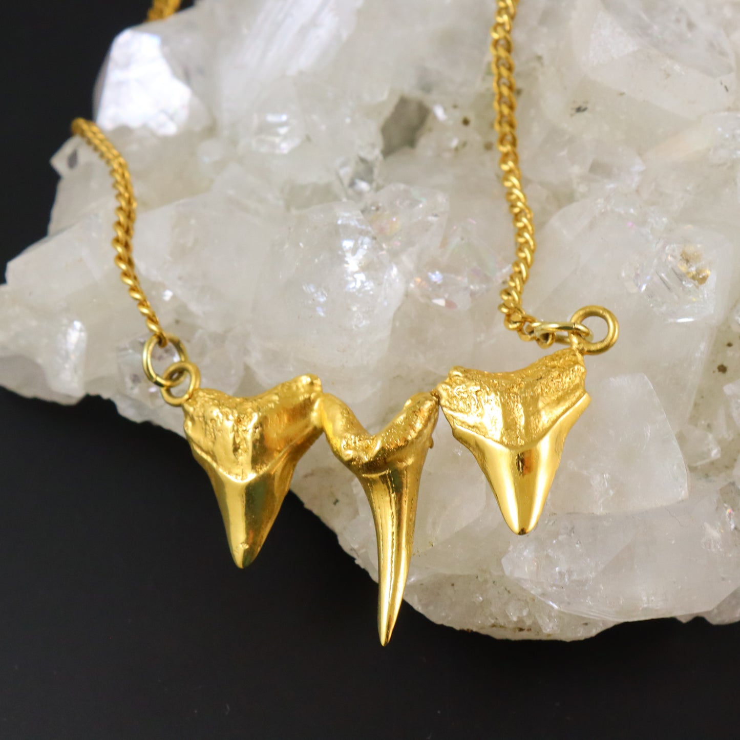 Sharks triple tooth necklace - Karen Morrison Jewellery