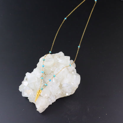 Shell and Turquoise Necklace - Karen Morrison Jewellery