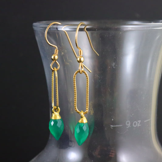 Green Onyx Earrings