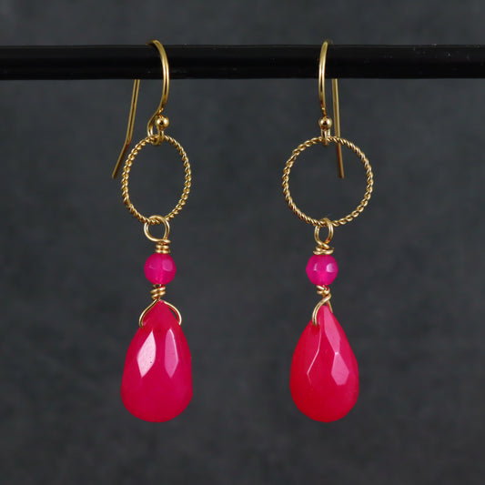 Fuchsia Pink Earrings