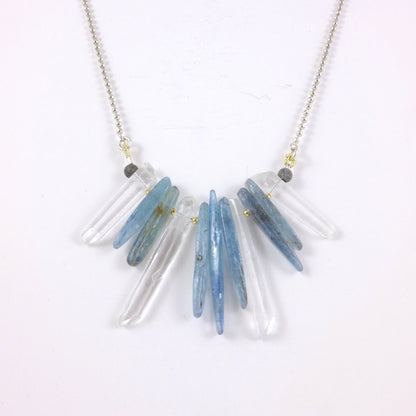 Rock Crystal & Kyanite Necklace