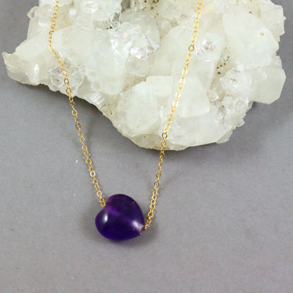 Amethyst Heart Necklace