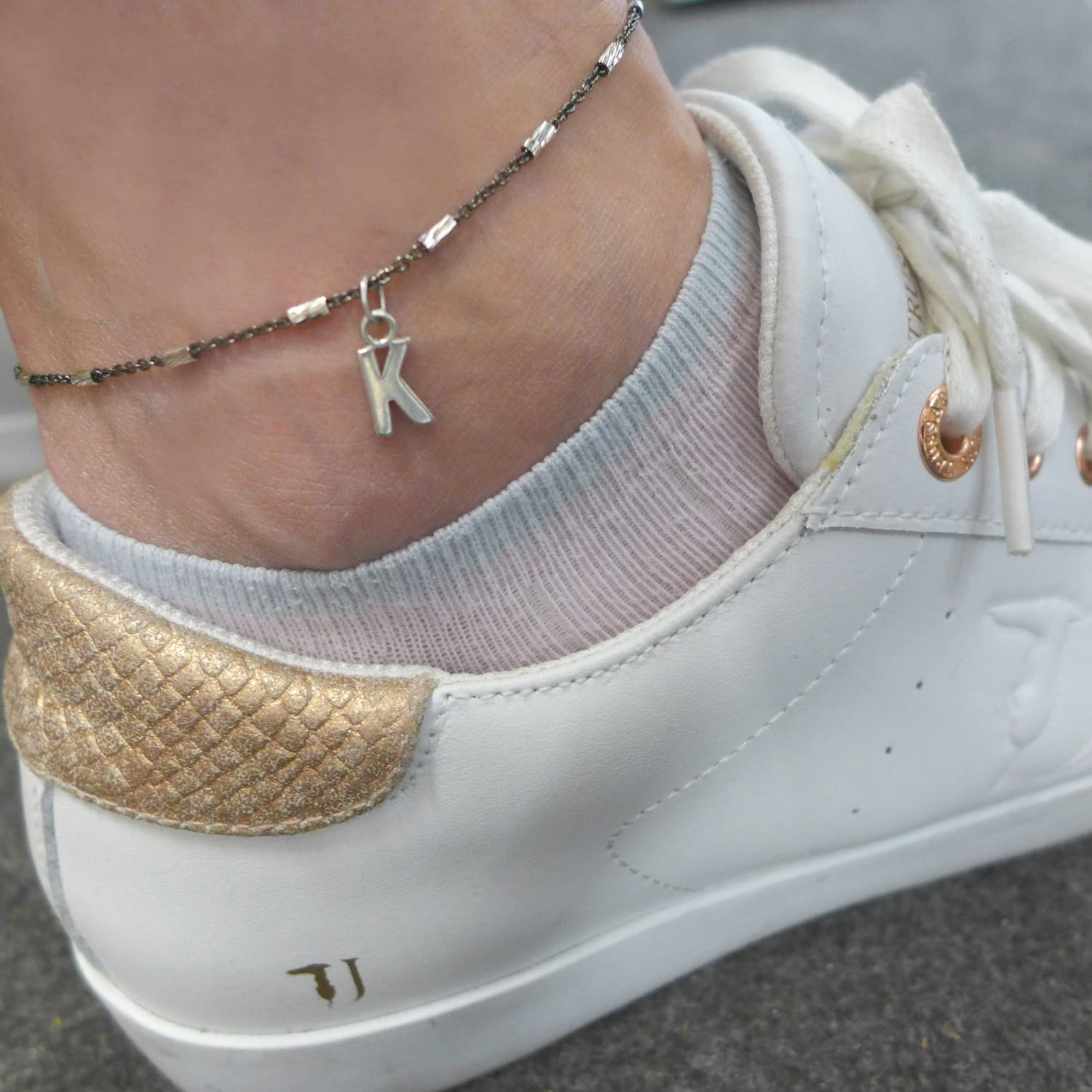 Anklet with on sale a initial