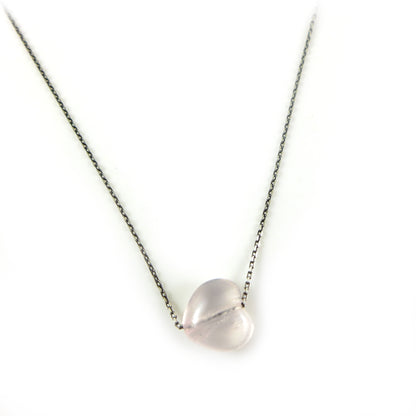 Rose Quartz Heart Necklace - karen-morrison-jewellery